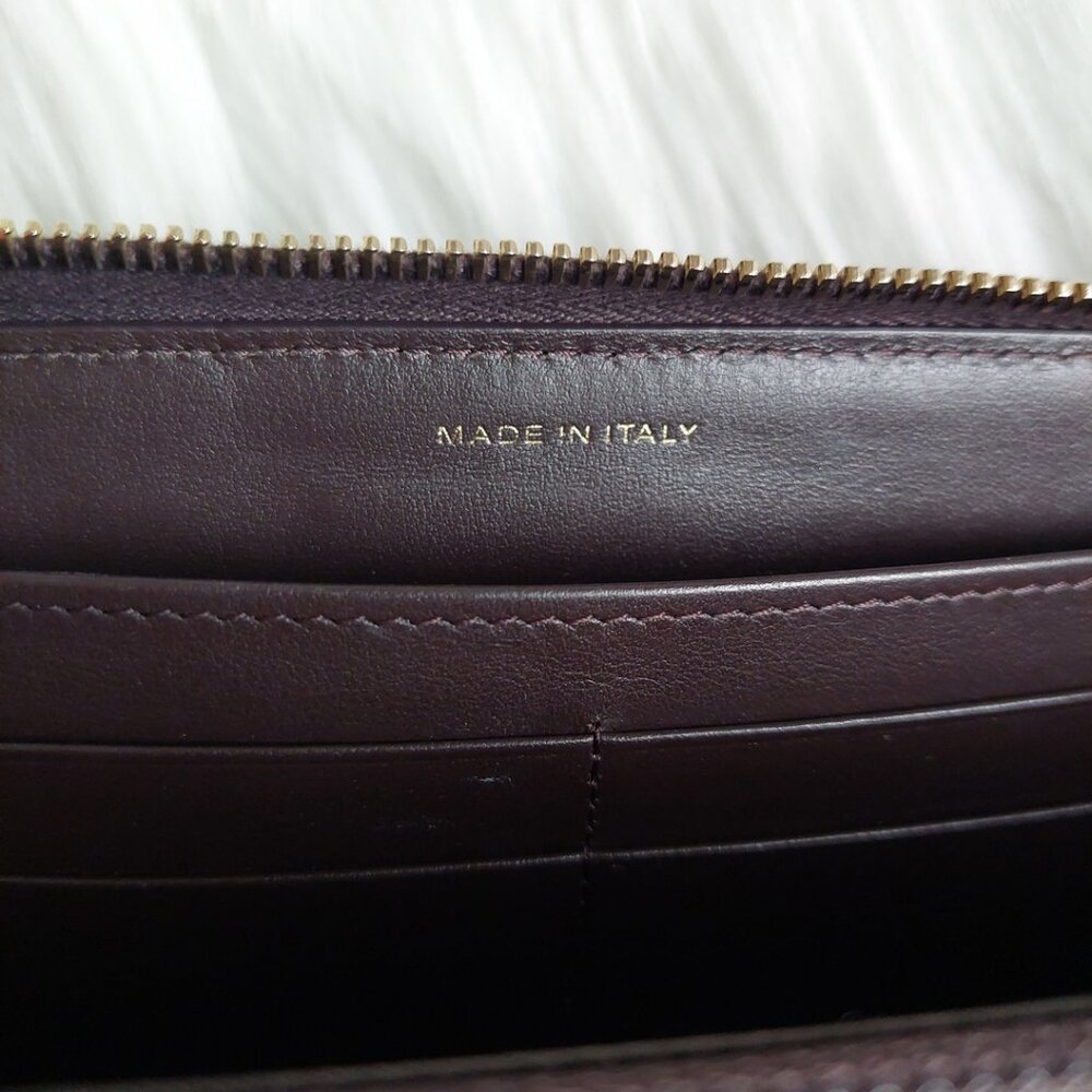 SOLD CHANEL 19 Quilted Lambskin Matelasse Long Zip Around Dark Brown Wallet - Picture 12 of 15